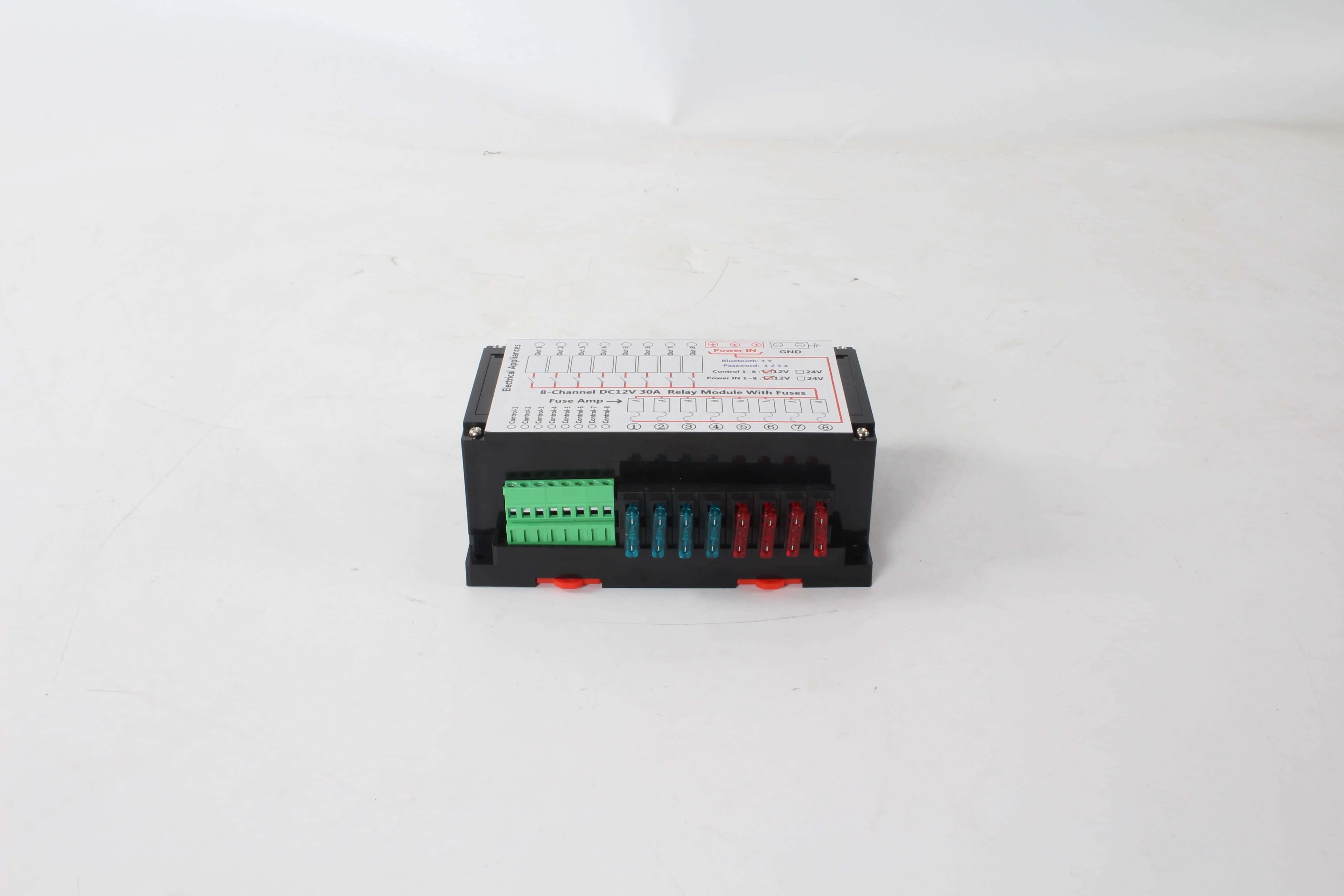 TYTXRV 8-Channel DC 12V 30A Relay Module with Fuses for RV Electrical Systems