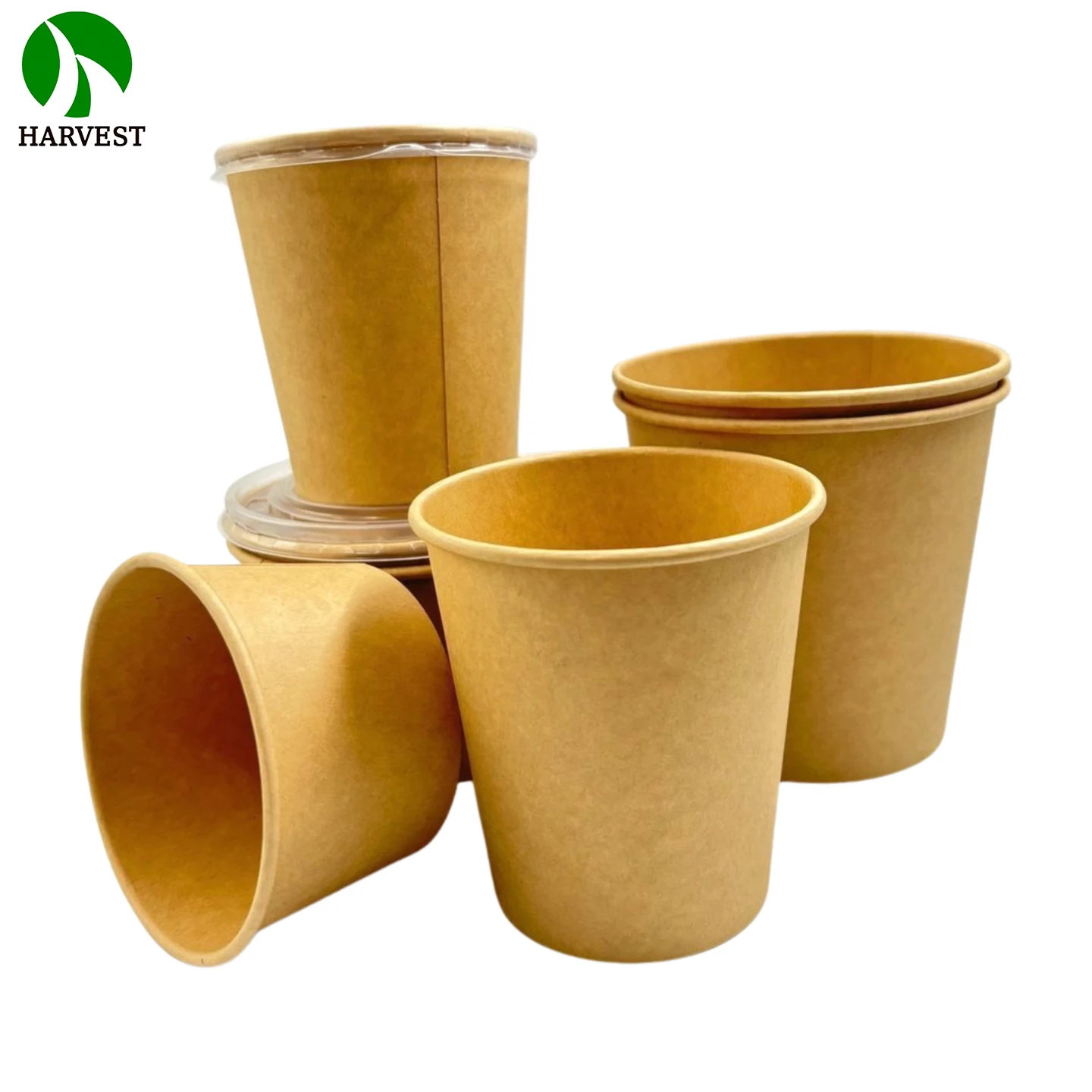 Custom logo High Quality Eco Friendly Kraft Paper Ice Cream Soup Cup Dessert Bowls Disposable Paper Food Cups
