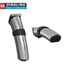 Dingling Rf-609 Plus Battery Capacity Display Adjustable Blade High Quality Profession Cordless Professional Hair Clippers Set