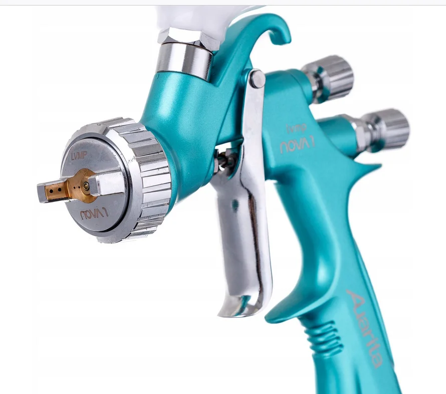 NOVA 1 Original Auarita Spray Gun LVMP Nozzle 1.3mm Gravity Feed Blue 600ml for car