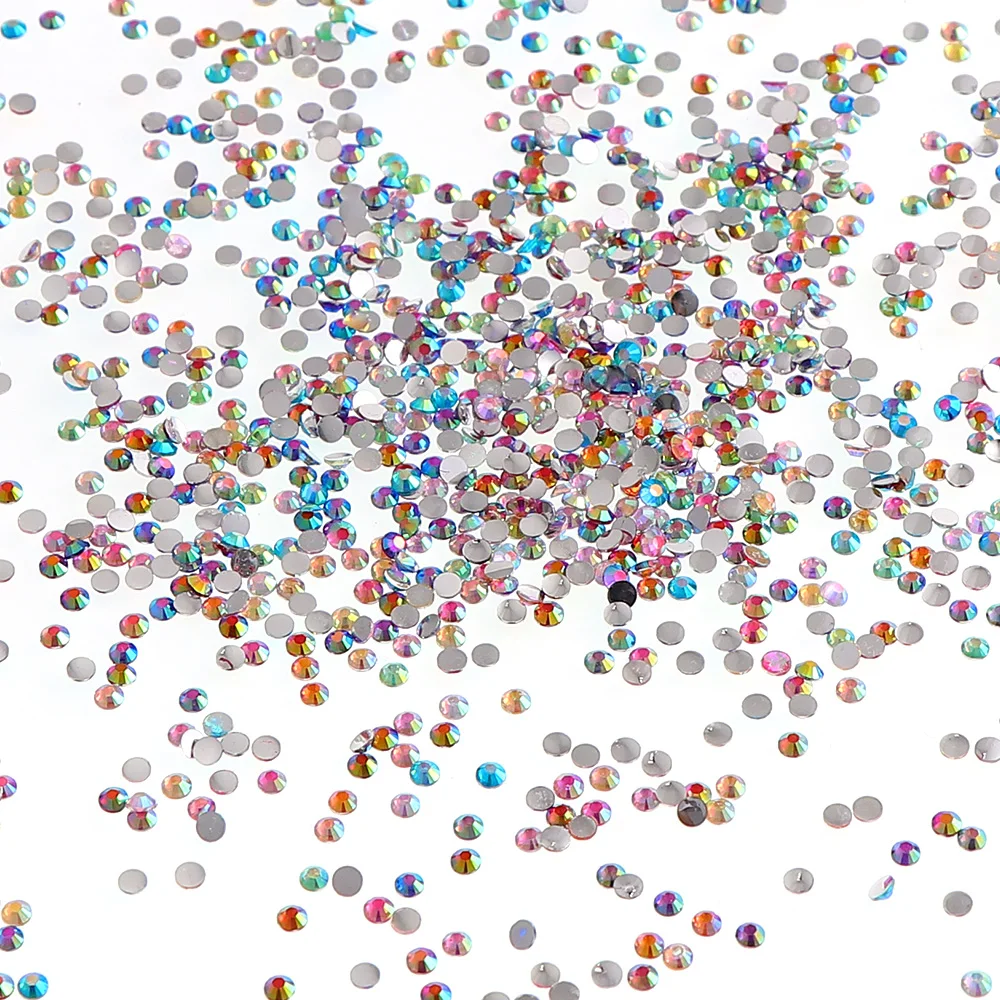 Wholesale 3mm 4mm 5mm 6mm Conran and Deep Red Crystal Clear Non HotFix Foiled Back Plastic Color Resin Rhinestone