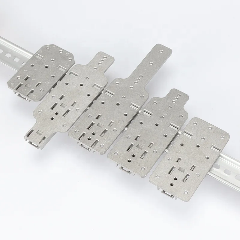 DIN 35mm Guide Rail mounting bracket BLACK SPRAY-PAINT or sand blast Aluminum alloy clip bracket