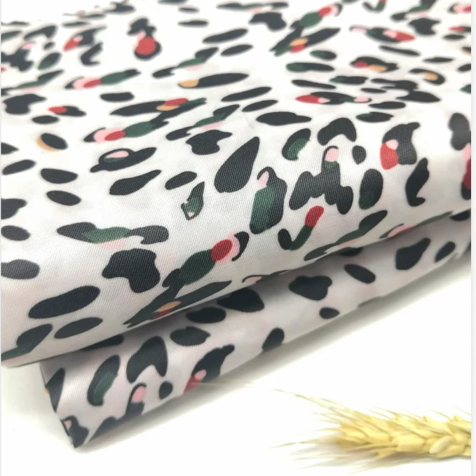 Leopard  Camouflage print fabric 100%polyester Twill Taffeta printed fabric for lining suit coat jacket garment