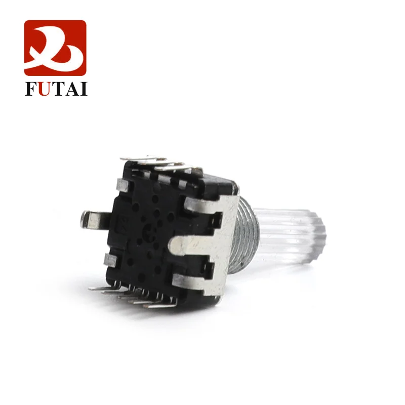 NEW LED-EC12 car audio encoder with switch 24 positioning number pulse shaft length 20MM Monochrome light encoder with switch