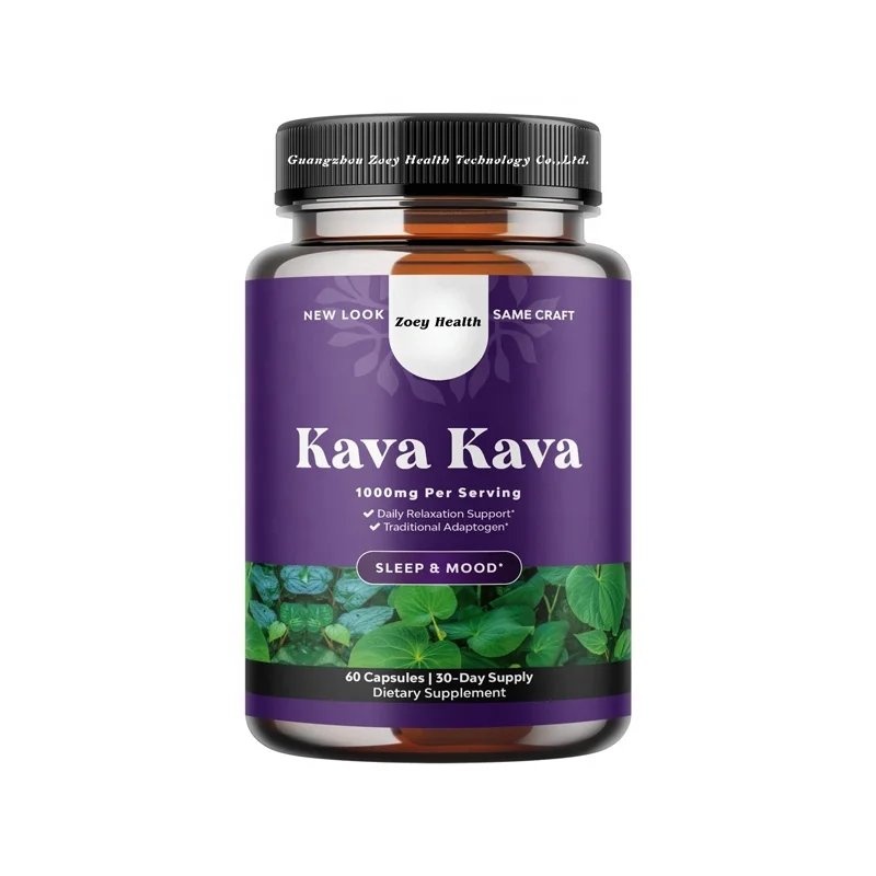 Kava Root Capsules 1000mg Fast Acting Mood Boost&Relaxing Calming Kava Extract Vegan Adaptogen Supplement for Stress Focus&Sleep