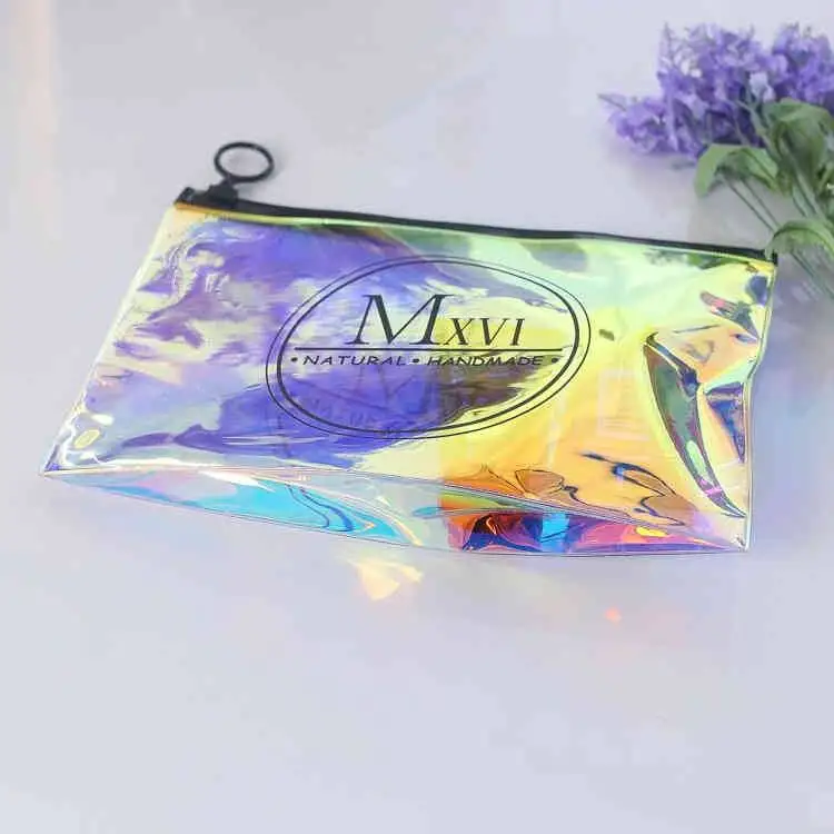 Custom Printed  Waterproof Clear OEM Custom Matte/Frosted Small Size Zipper Bags, PVC Zip Lock Bags With Logo
