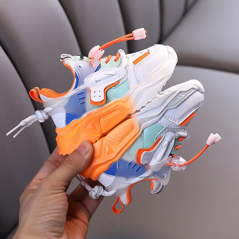  2021Spring Summer Fashion Insprised Designer Mixed Color Kid Causal Running Sneakers Toddler Shoes For Baby Boys And