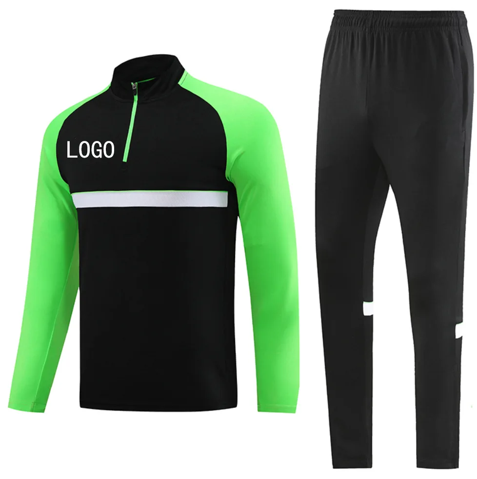 Wholesale price fashion design custom logo soccer tracksuit custom mens plain sports tracksuit for kids adults