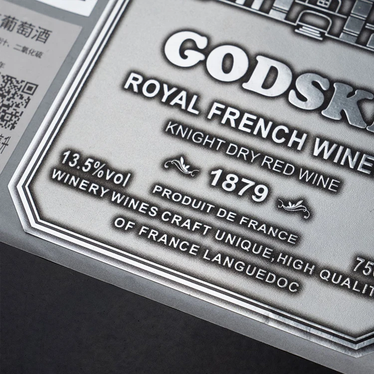  Печать винных этикеток оптовые и Индивидуальные китайские винные металлические этикетки