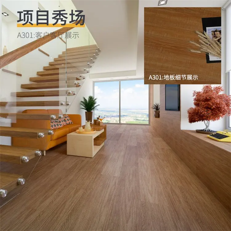 Fireproof waterproof thickness Hybrid Click Lock Lvt Pvc Material Rigid Core Luxury Spc Vinyl Flooring With Attached Foam