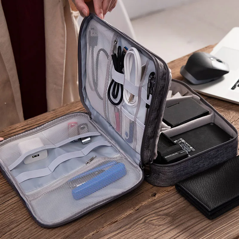Travel Universal Cable Organizer Electronics Accessories Cases for Various USB Phone Charger and Cable