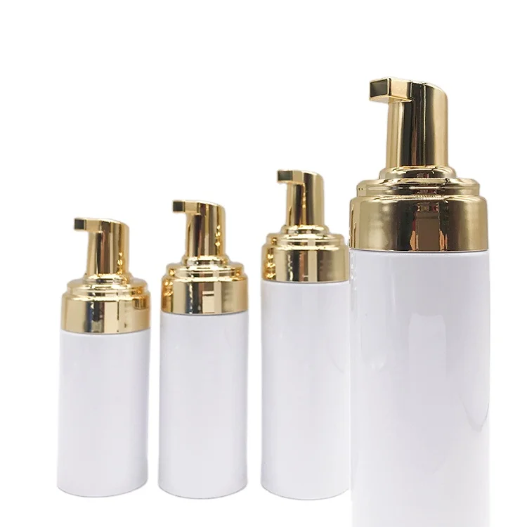 Emulsion dispenser bottle PET recycle cosmetic soap  rose gold foaming pressure pump bottle
