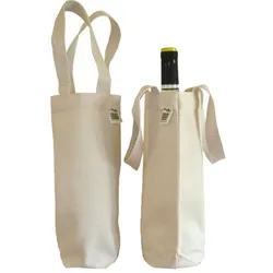 Wholesale eco-friendly fashionable low price single bottle grocery recycled carrier custom logo cotton tote canvas wine bags