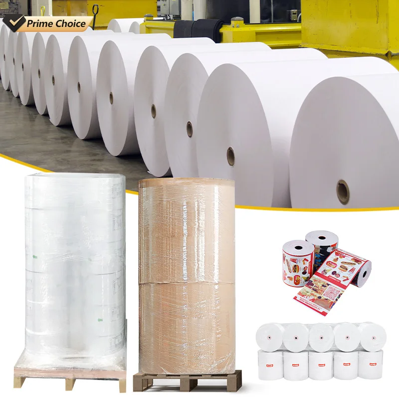 558Mmx600Mm 42 Gsm 55Gsm 65Gsm 48 Gsm 60 Meter 48Gsm White Thermal Paper Jumbo Rolls