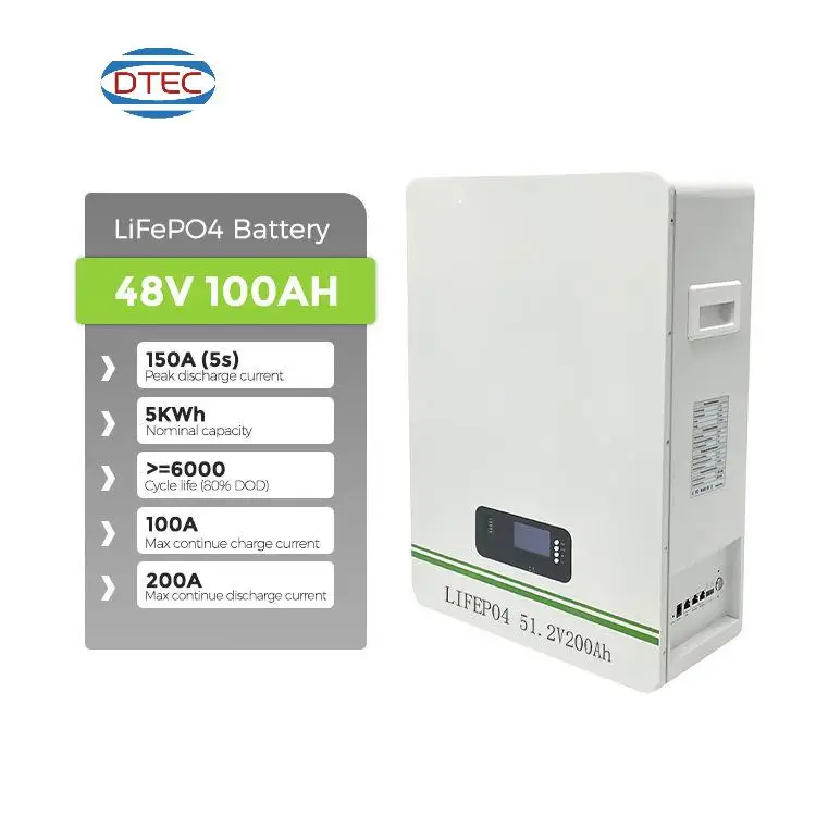 Solar Battery Powerwall price 48v  51.2v 100ah 200ah 10kwh 5kwh Rechargeable Power Wall Mounted Lifepo4 Battery For Solar System
