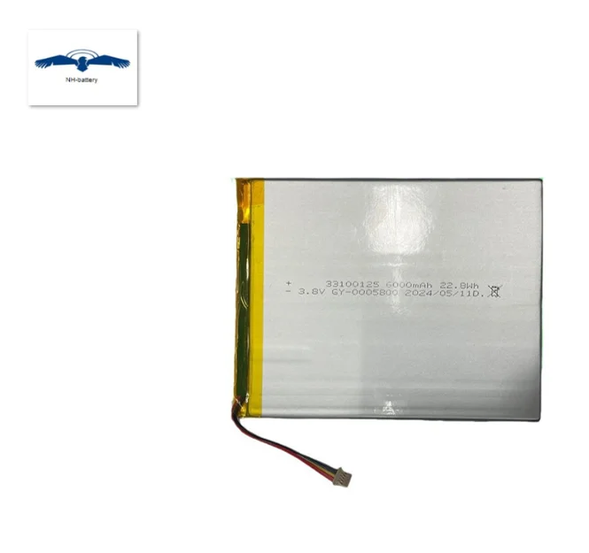6Ah 3,8 В литиевая батарея 3,3*100*125 мм полимерная батарея тонкая ячейка производство