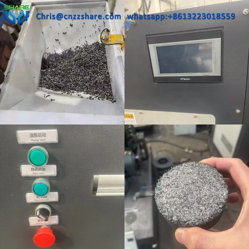 metal aluminum chip briquetting machine scrap iron chip presses scrap metal recycling equipment