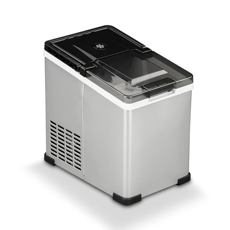 Portable 1.6L   Mini Portable Horizontal Ice Maker Quick  Freezing Fast Cooling 12V 24V 220V Compressor Plastic Aluminium