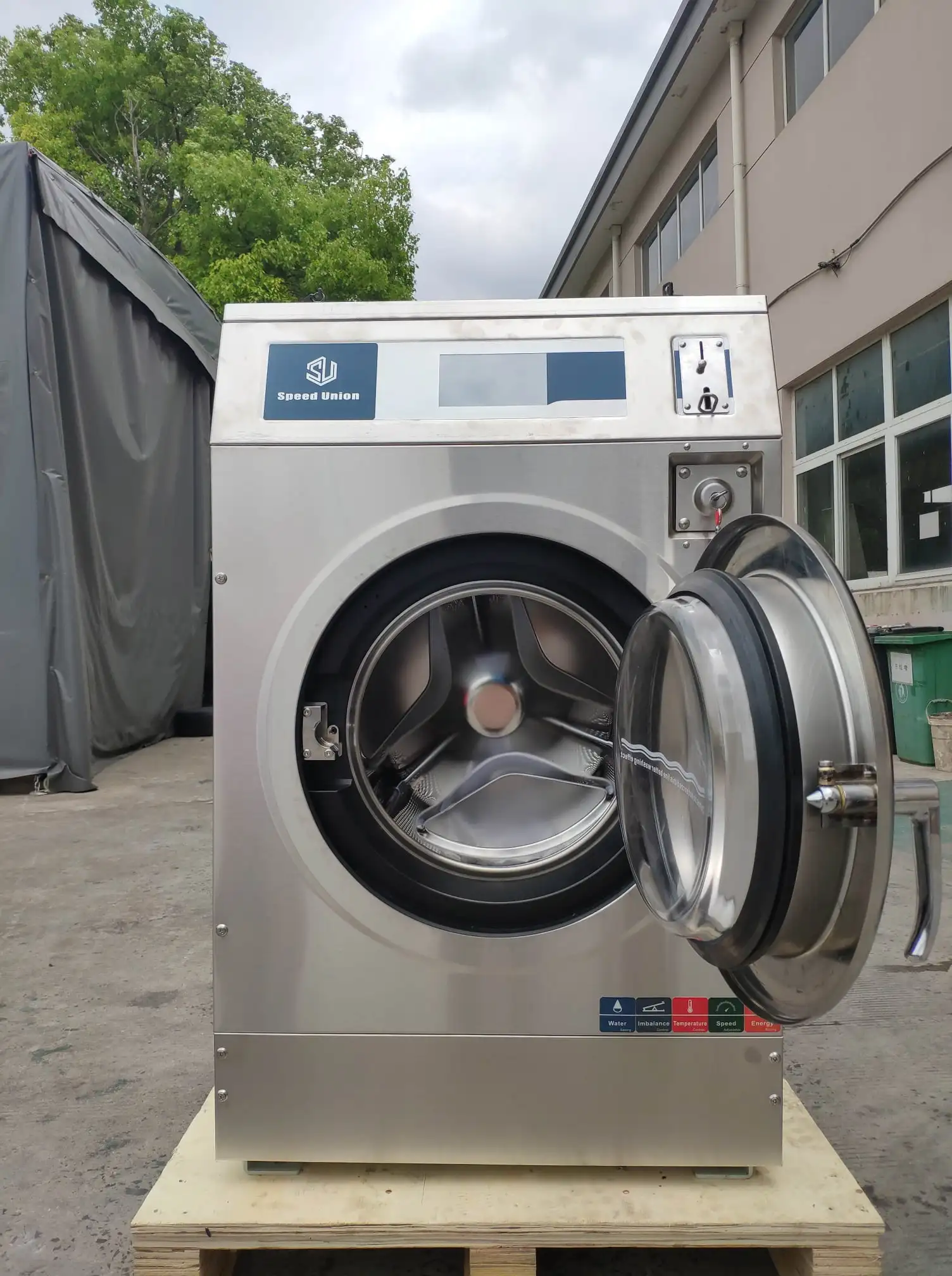 Customized hard mount washing machine accept 12 types of coins in one time