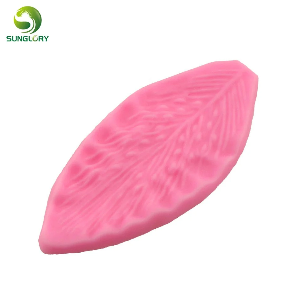 5PCS 3d Leaves Silicone Fondant Mold Leaf Silicone Cake Molds For Baking Silikon Gum Paste Leafage Soap Mold For Cake Decoration