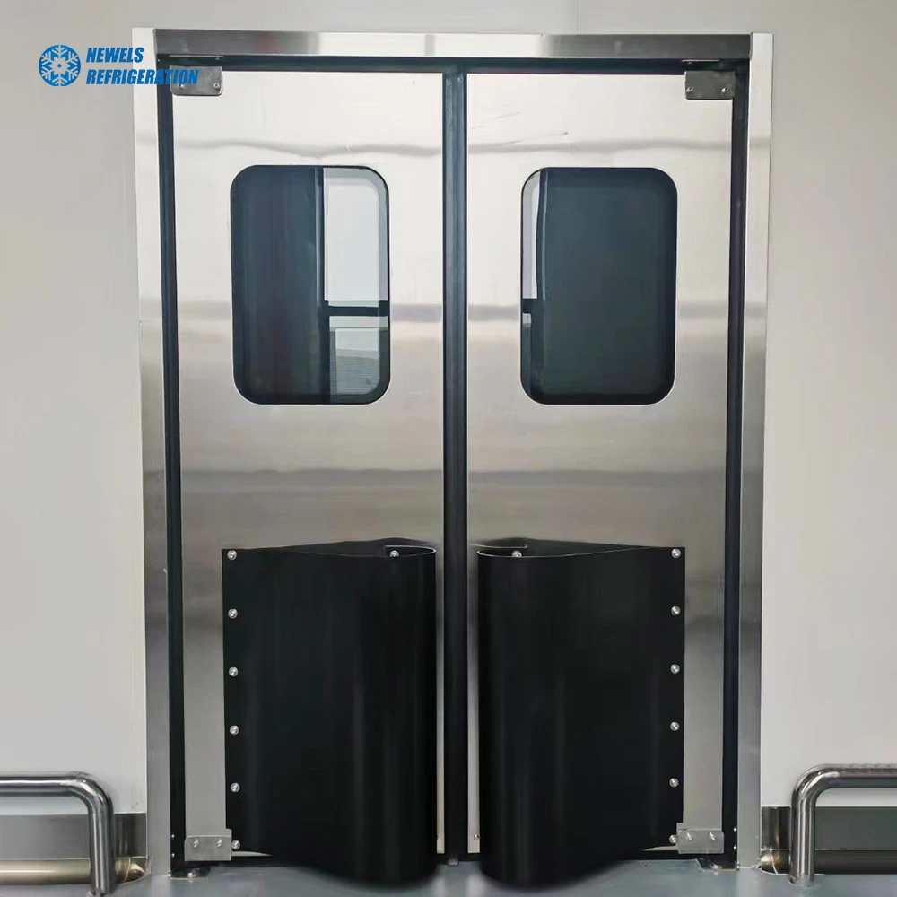 PU Insulation Material Sliding Cold Room Door Ice Storage With Pu Borad Door For Supermarket
