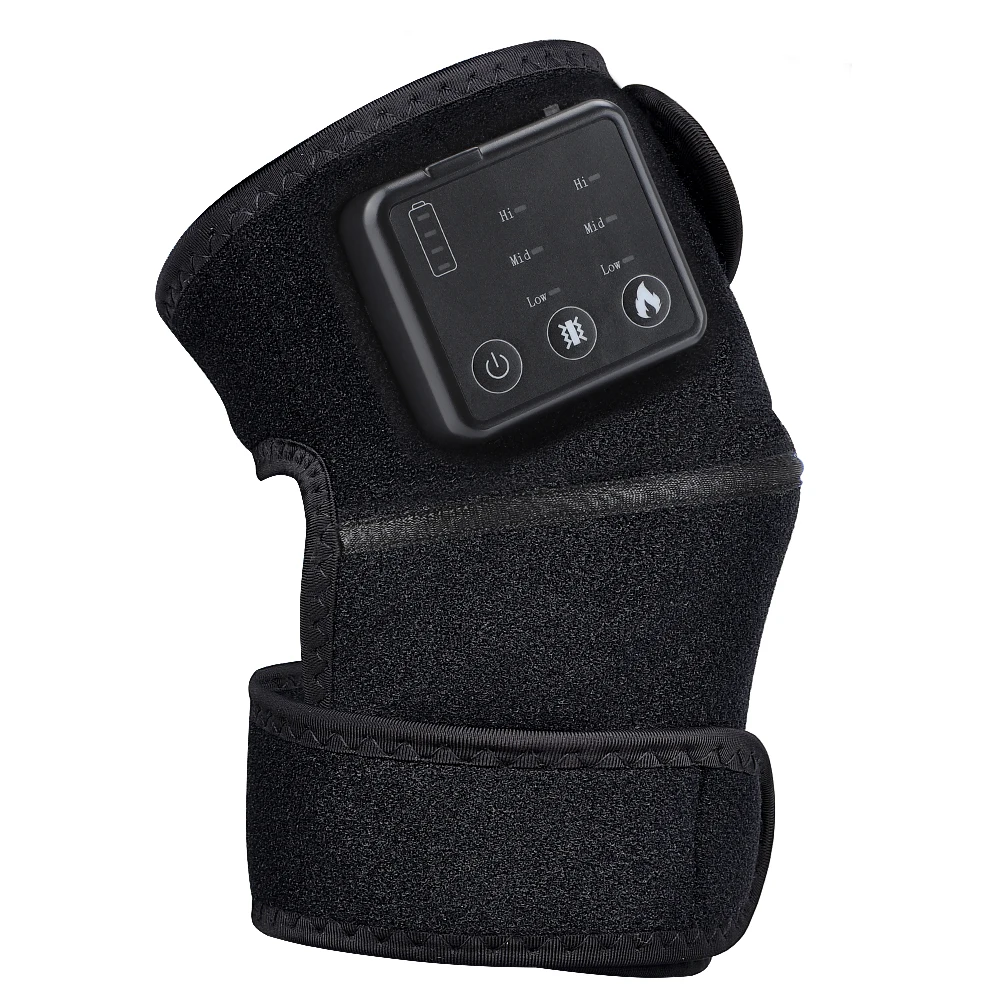 Hot Elbow Brace Wrap Heated Vibration Joint Massage Belt Pain Relief Wireless Shoulder Knee Massager for Knee Protector