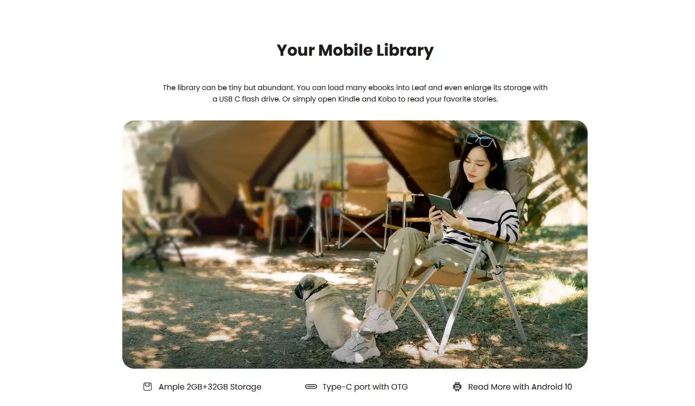 Маленькая Зажигалка для экрана eink и карманная электронная книга для Boox Leaf