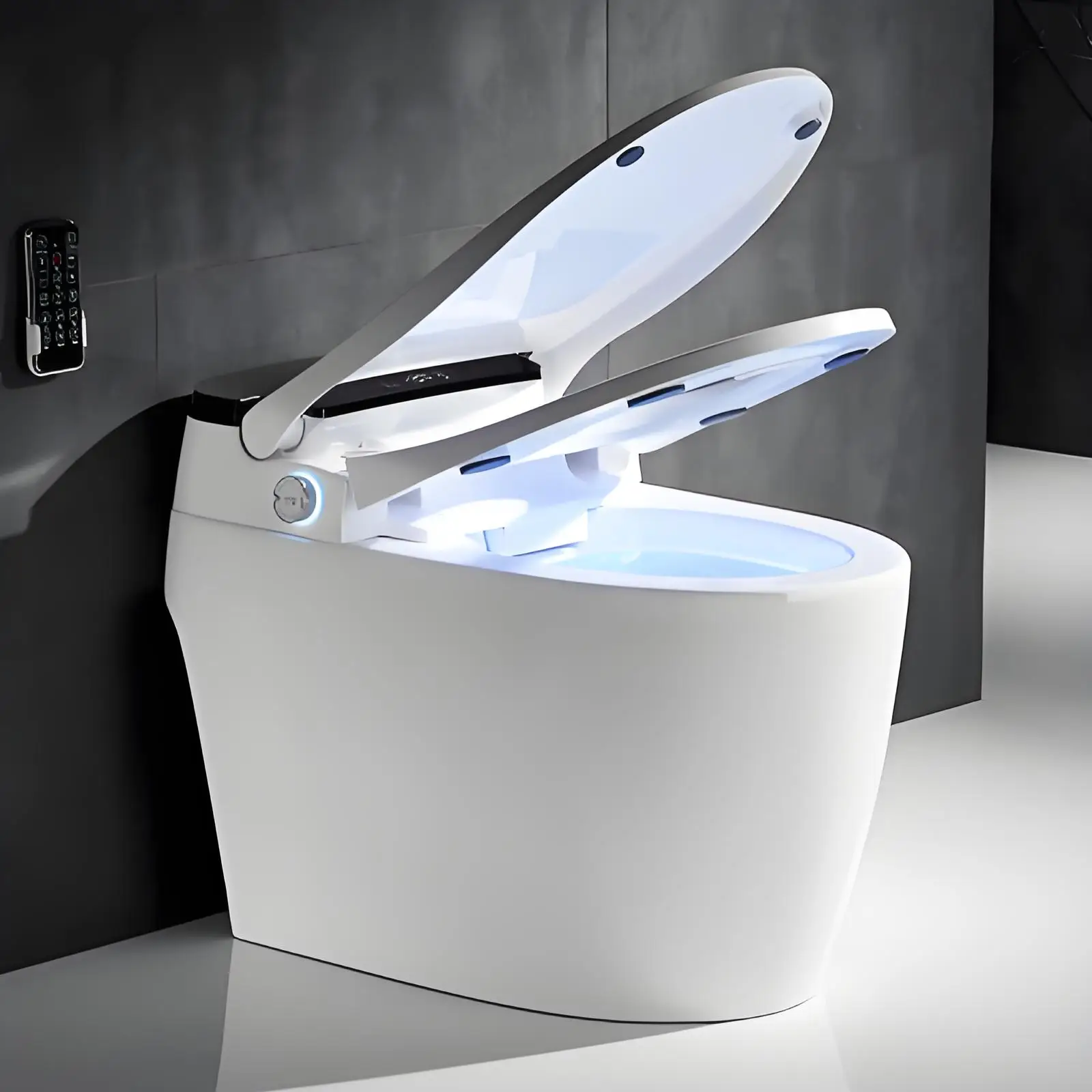 Bathroom electric remote control washable sanitary smart bidet automatic toilet seat cover