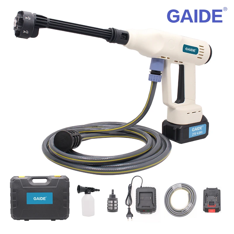 GAIDE Customized Brushless 21v Battery Power rechargeable car washer