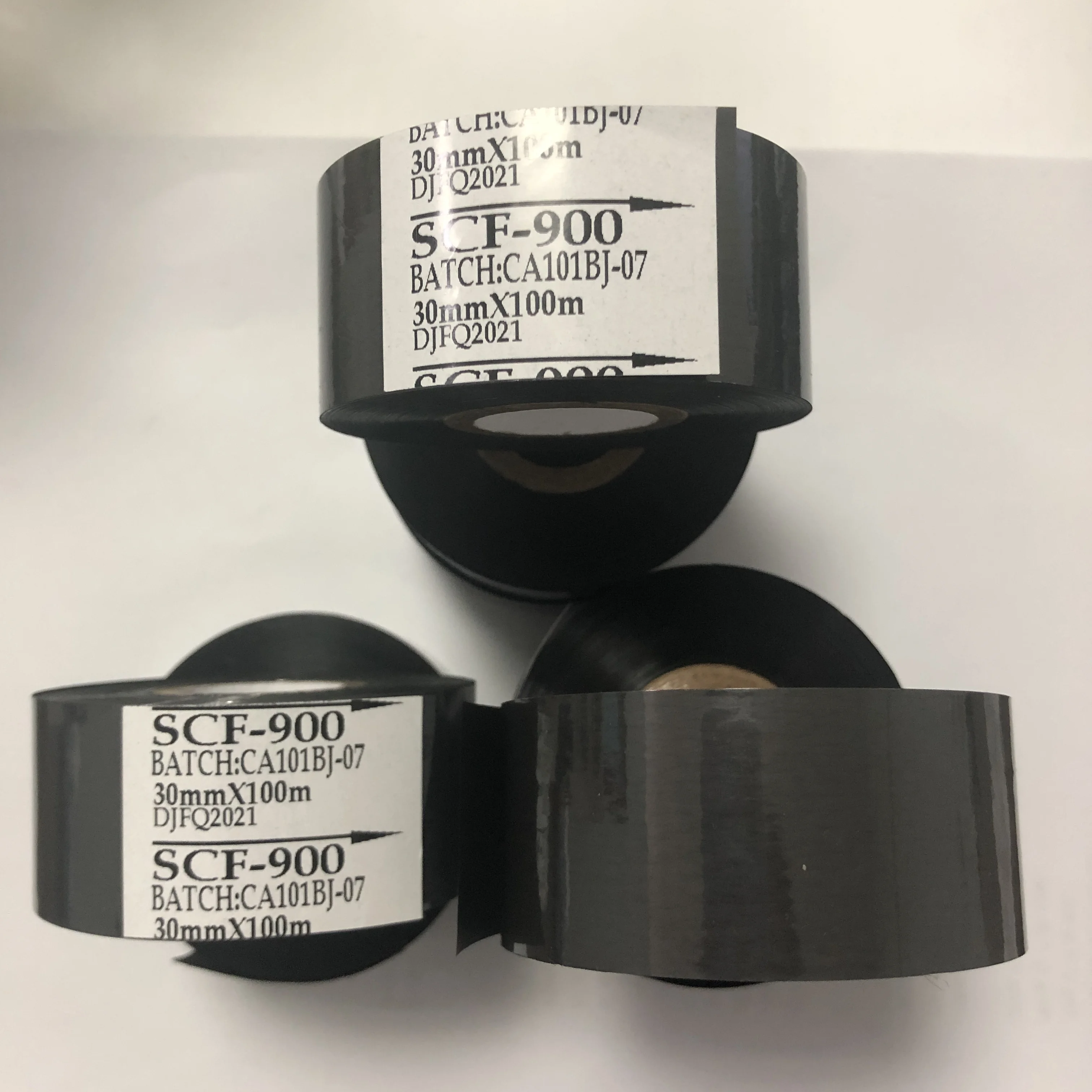 High quality bar code ribbon heat transfer typewriter resin black ribbon