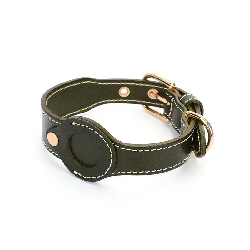 Comfortable Cow Leather Pet Collar Anti-Lost Pet Supplies Durable and Stylish Dog Collar
