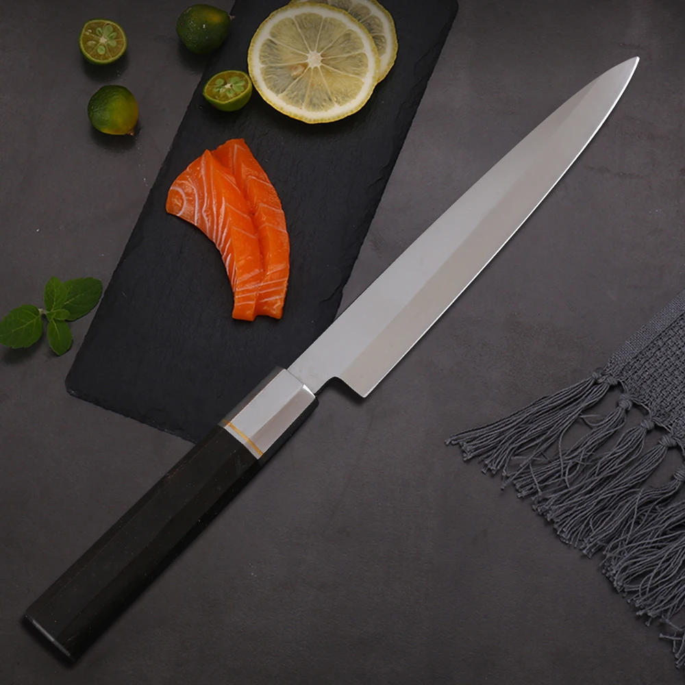 Xingye Hot Sale 2023 Knife Stainless Ebony Wood Sushi Fishing Knife Set For Kitchen