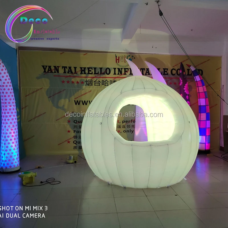 Диджейская надувная студийная камера/надувная купольная палатка Igloo со светодиодной подсветкой