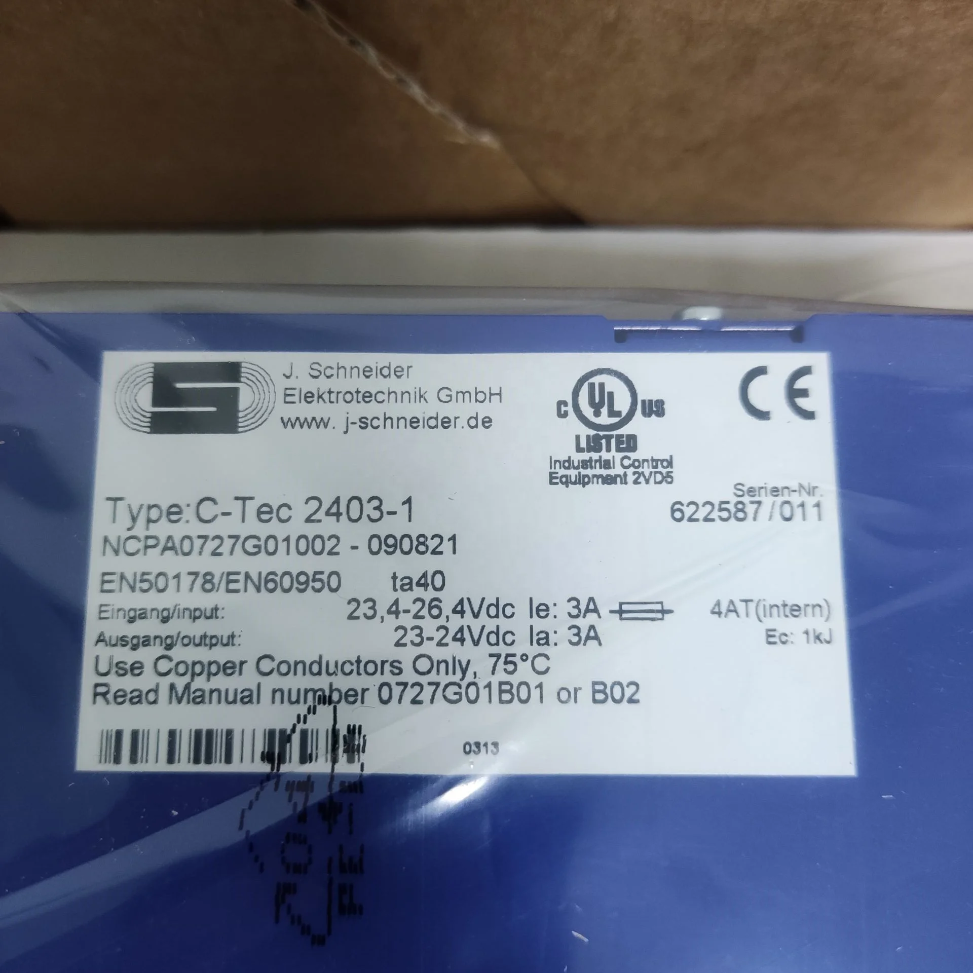 JSchneider C-Tec 2403-1 NCPA0727G01002 090821