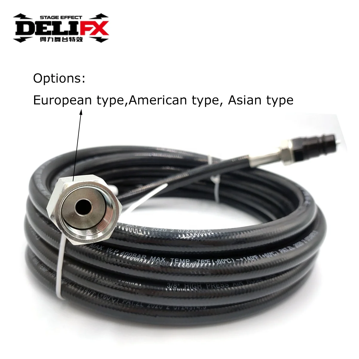 Duration Capability 400Bar High-pressure CO2 Air Hose Length Customizable Extension Gas Tube for Stage Special Effect Co2 Jet