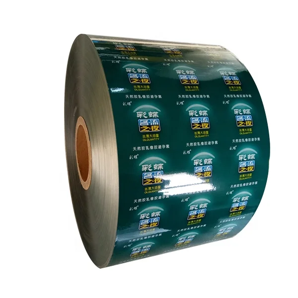 Factory selling custom condom packing foil roll  Laminating Flexible Film Roll For Food  Mylar Film Roll