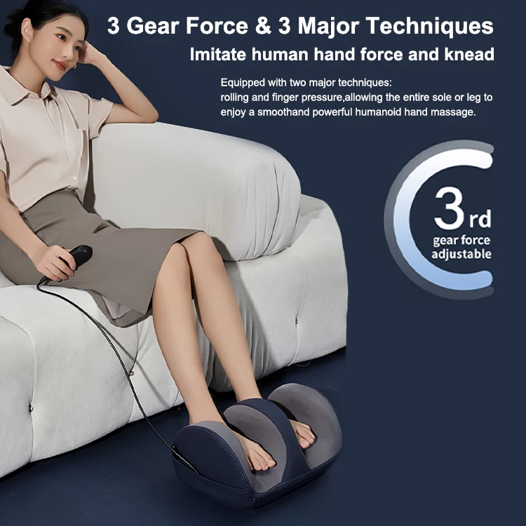 Factory supply feet calf electric foot massage machine mat with remote control