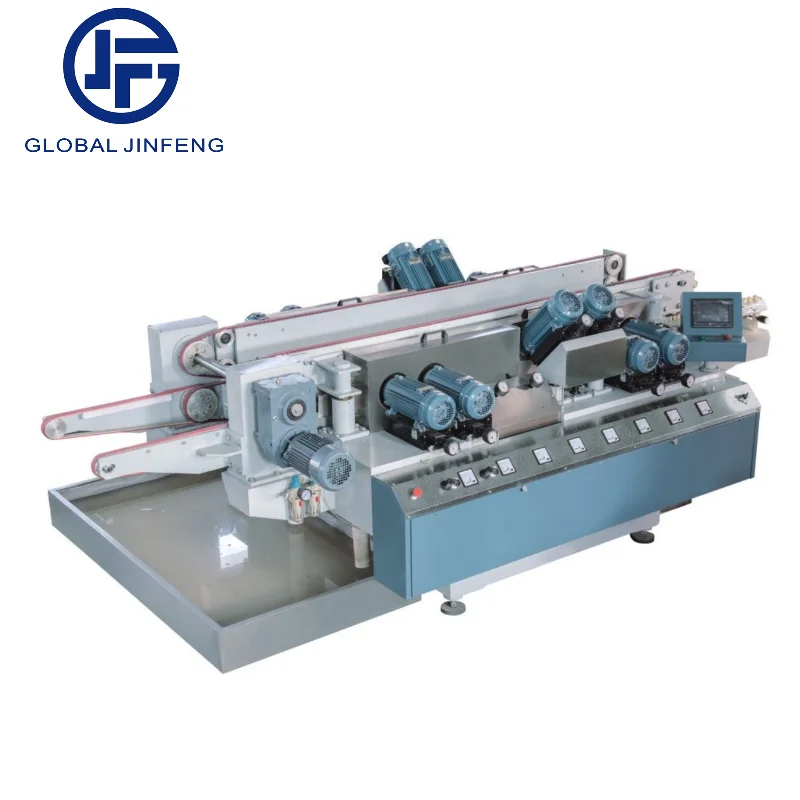12 motors Sophisticated Small Glass Straight Line Double Edger polishing machine with high quality