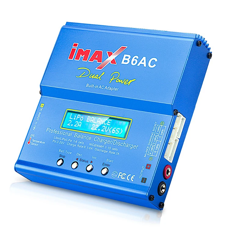 Зарядное устройство iMAX B6AC RC 80 Вт 6A 2-6S Баланс зарядное цифровой ЖК-экран Li-Ion LiFe Nimh Nicd Discharger Lipo аккумулятор