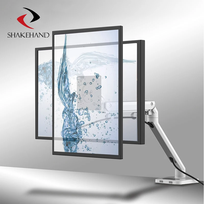 360 degree flexible gas spring folding lcd monitor arm / bracket