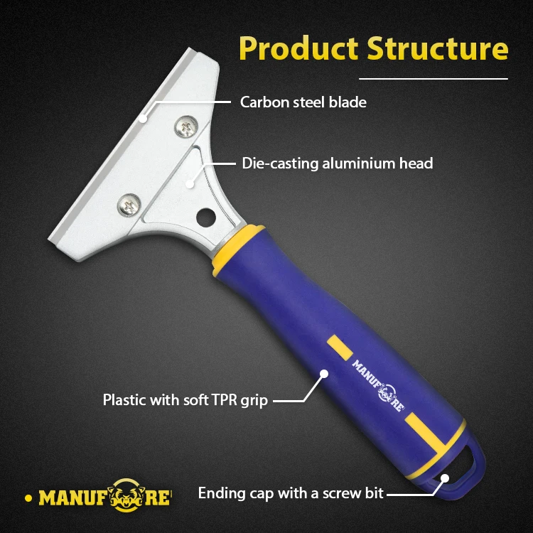 With 60# Carbon Steel Spare Blade Handy Household Cleaning Tools  Wallpaper Cement Removal Scraper Flexible Scraper