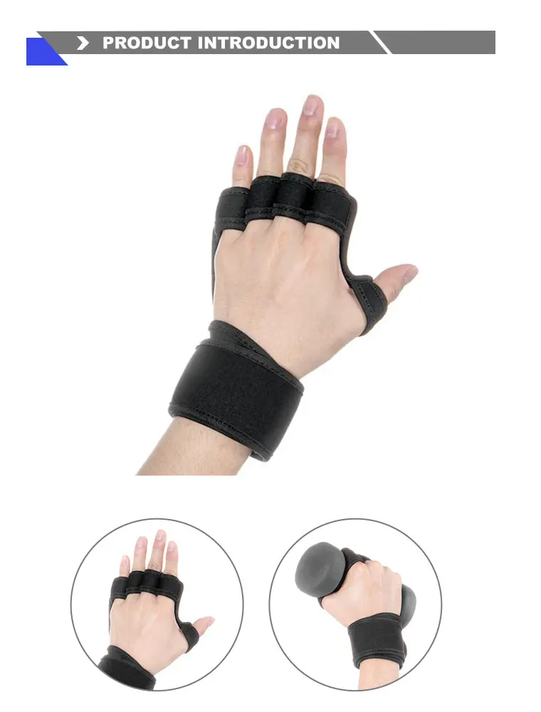 Hot Sale Belt Wrist Gym Gloves Workout Weightlifting Gloves Strong Grip Sports Cross Training Gloves
