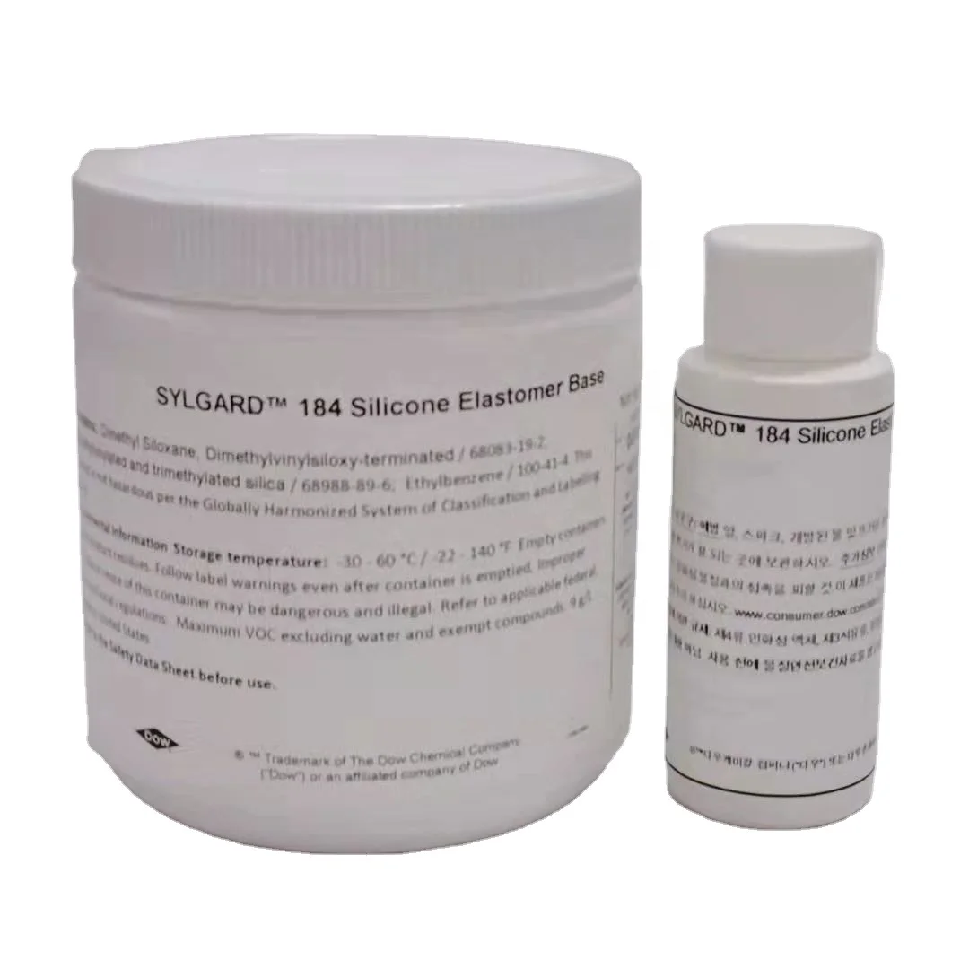 Силиконовый эластомерный прозрачный инкапсулятор с хорошей огнестойкостью для светодиодного освещения, блоков питания и т. д. silgard 184 a/b