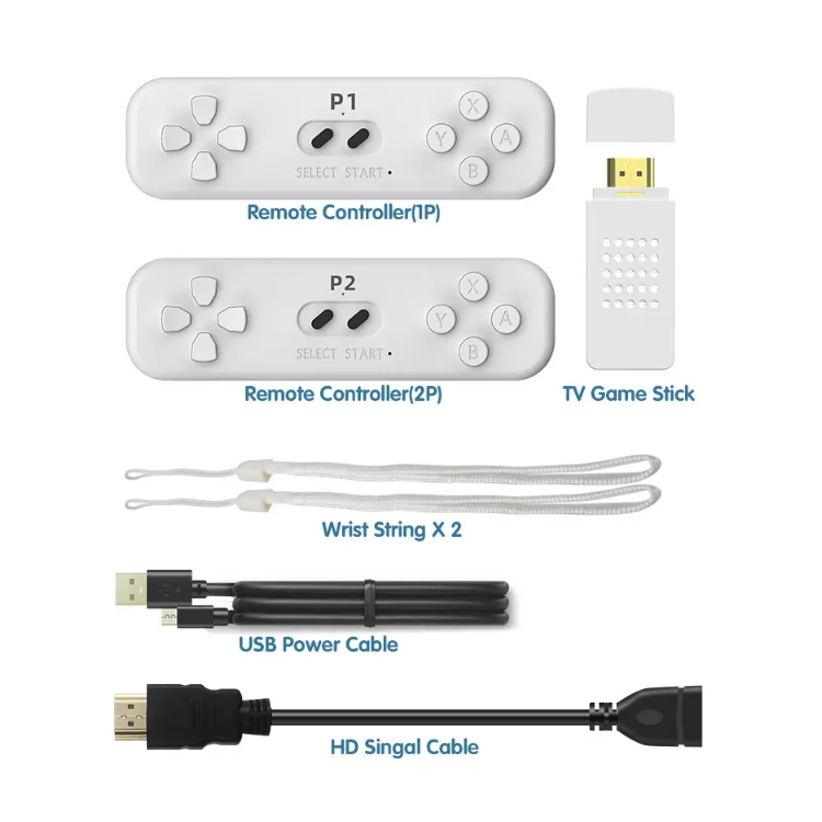 Classic Mini HD TV Game Stick Console 830 Built-In Games 2 Wireless Gamepads Video Game Console