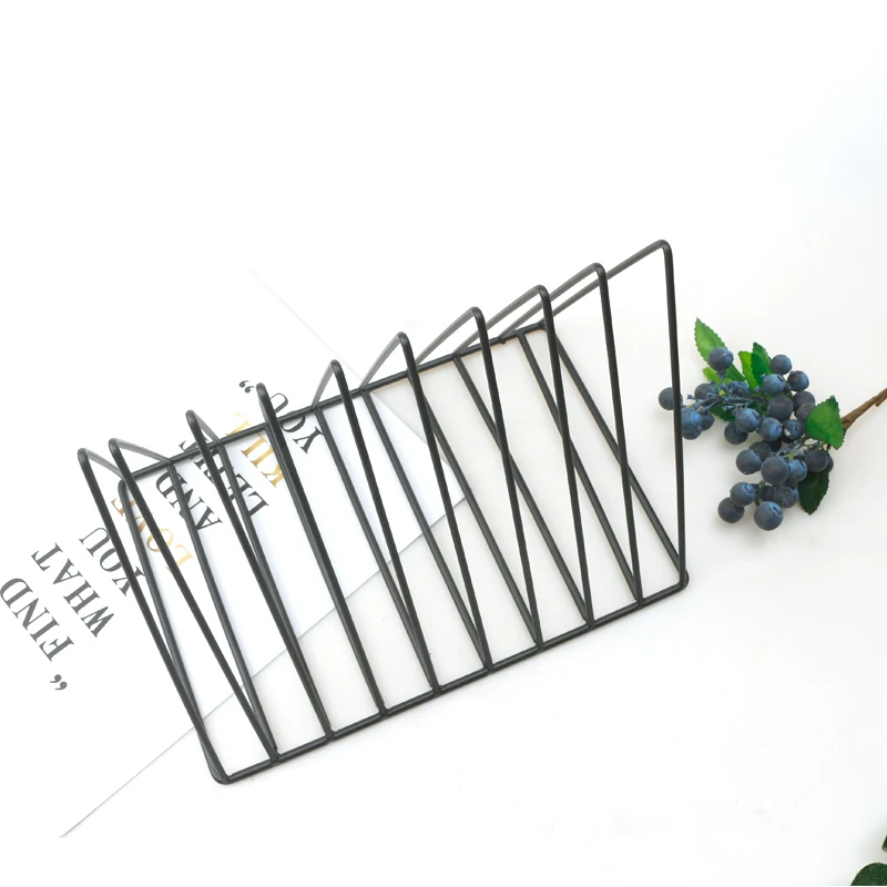 bookshelf desk magazine book organizer triangle files display rack