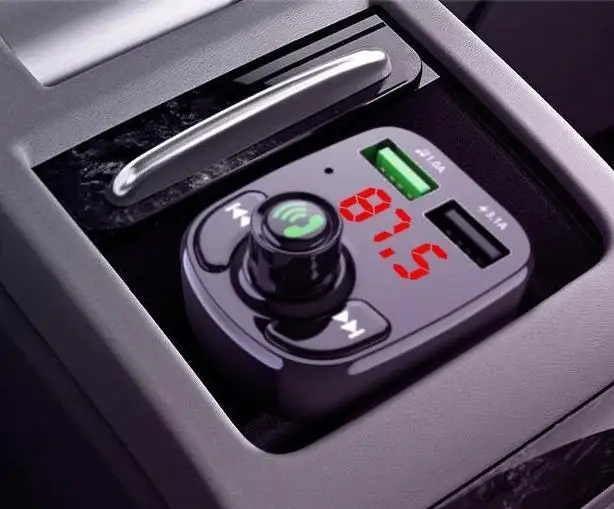  Беспроводной автомобильный комплект громкой связи BT 5 0 FM-передатчик mp3-плеер зарядное устройство с двумя