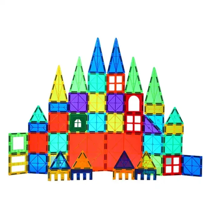 Kids toys 2022 Strong magnet 100pc Magnetic building blocks Construction Toys magnetic tiles set Open-ended Toys