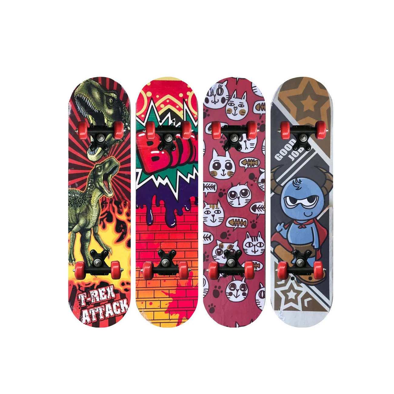 Wholesale Customized  Children Pvc Material Aluminum Alloy Bridge Anti-slip Cool Surf Skateboards