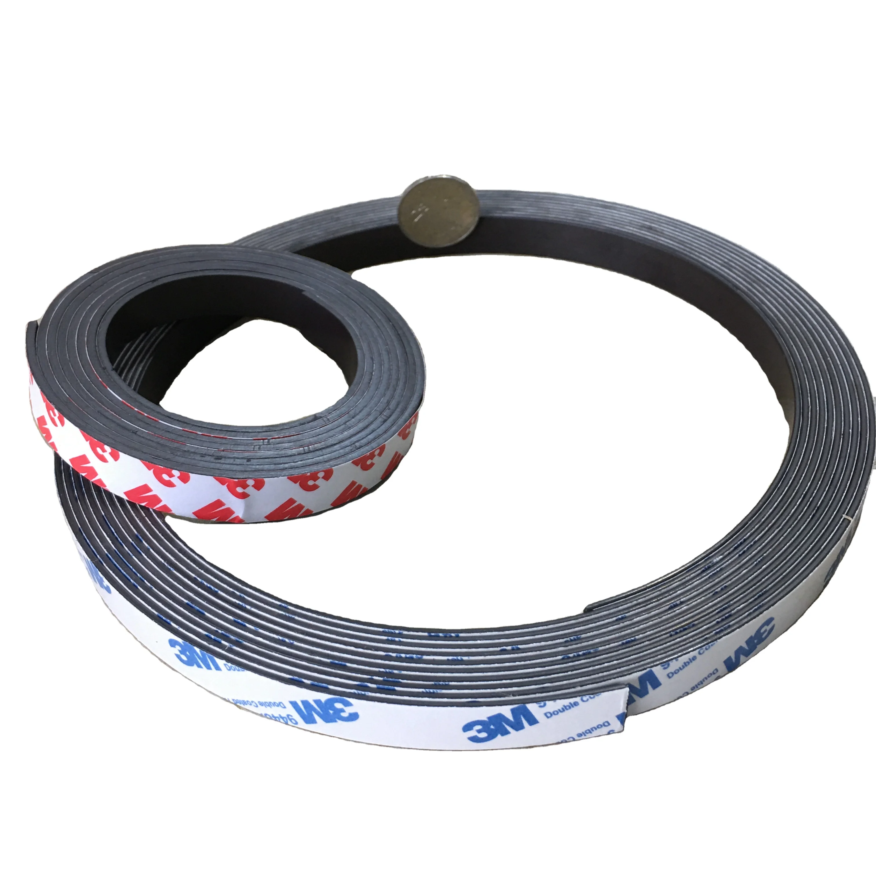 Rubber Flexible Neodymium  magnetic strip 3M tape laminated,Foam Adhesive magnetic sheet