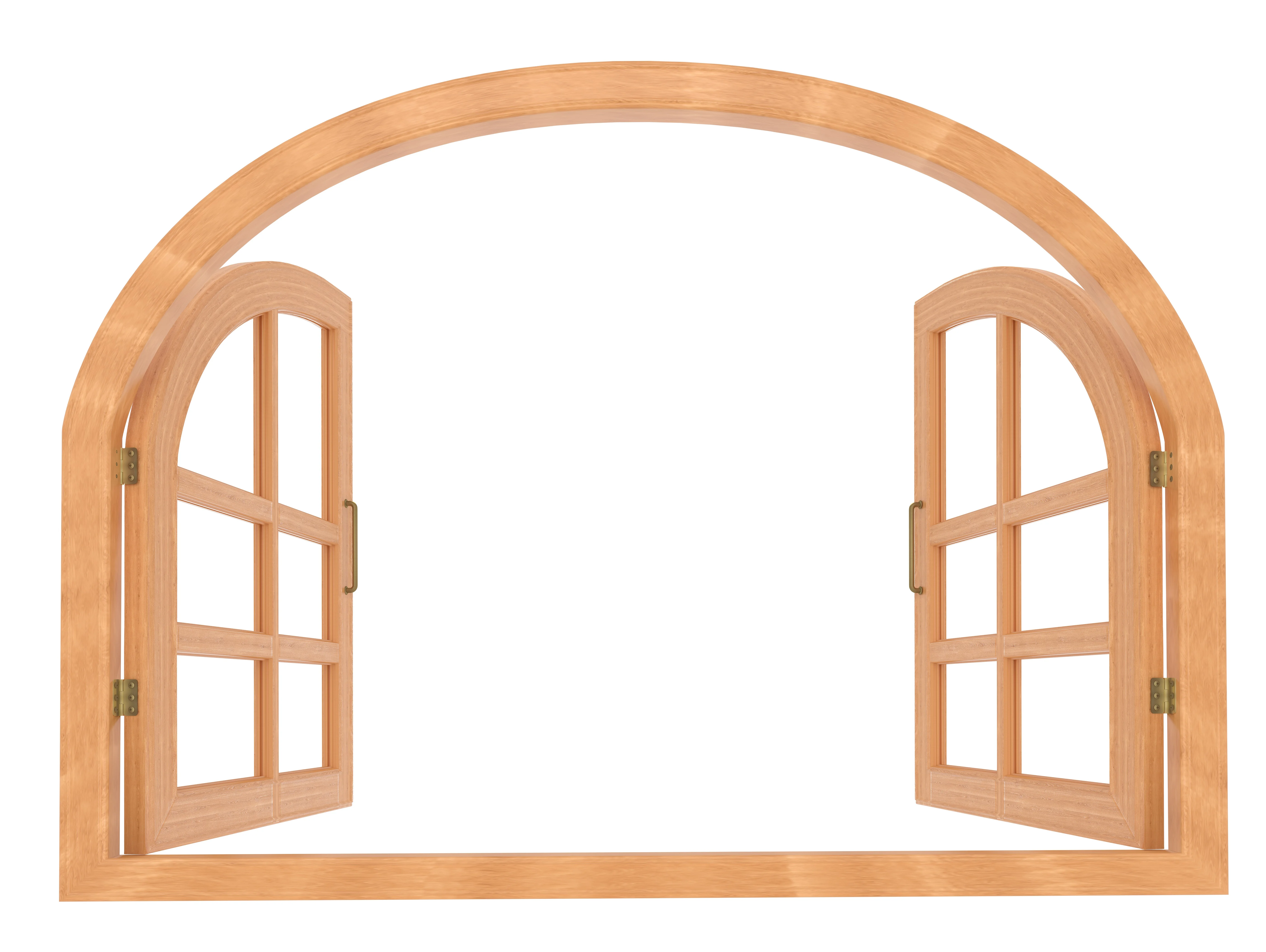 Arch Wood Windows Solid Custom Window Swing Wooden Window